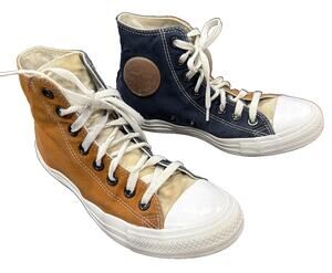 Converse Chuck Taylor Back Zip Hi M6.5 W8.5 Navy Orange